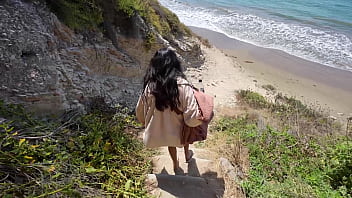 Preview 1 of Jung Gem Se - Cheating sister in law loves sucking cock in public so she took me to a nude beach - Cami Strella