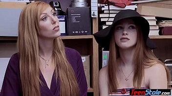 Preview 1 of A Very Hot Sex Porns - Busty redhead teen and MILF stepmom thieves punish fucked