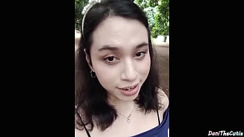 Preview 1 of Lebanon Mom And Boy - Sexy pinay tranny DaniTheCutie flashes her tits in public and her ass inside the restroom