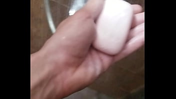 Preview 1 of Natasha X Video - Washing my 9 inches huge white cock