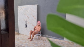 Preview 4 of Vereesa Xxx Videos Porn - Flagrei minha vizinha gostosa tomando uma ducha no quintal depois de curtir uma praia