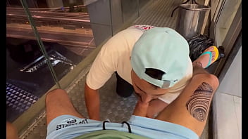 Preview 1 of Mom Son Xxx Video Indin - Middle Eastern big cock blowjob on the balcony