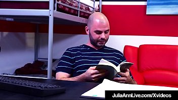 Preview 1 of Italian Gangsters - Horny Milf Tutor Julia Ann Sucks &amp_ Fucks Her Pupil!
