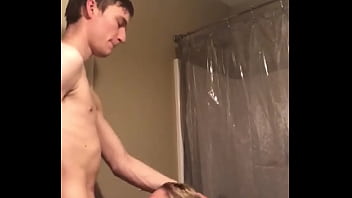 Preview 1 of 18yers Outdoor Hd - Young yoga girl blowing boyfriend in the bathroom