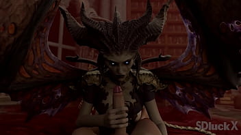 Preview 2 of Lea Lexis Fucking Hard - Lilith gives sensual handjob (Diablo 4)