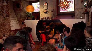 Preview 3 of Milena Vs - Blonde anal fucked in crowded public bar