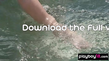 Preview 3 of Fucks The Wrong Guy - Irresistible blonde MILF Ali Claire stripping and posing naked outdoor