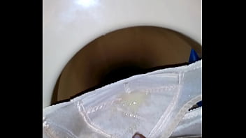 Preview 3 of 21 Cm Cock Gay - cum bra in toilet
