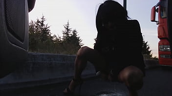Preview 3 of Mistress Toyboy - pipi au bord de la route
