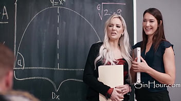 Preview 2 of 3gp Pawn Shops Video - Dyke Teachers Help Out Desperate Male Colleague - Katrina Colt,  Kenzie Taylor,  Nathan Bronson