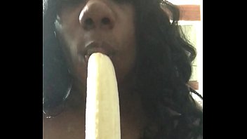 Preview 2 of Xxxvideeos - DickSucking a Banana with SEXFEENE