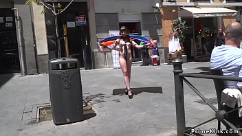 Preview 1 of Amber Rutty From Tanzania - Naked babe walked with huge dildo in public