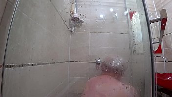 Preview 4 of Ava Addams Shooting - Peeping after the milf who washes in the shower. Mature plump figure with large tits and a juicy butt.