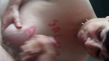Preview 1 of Big Fat Pussy Granny - Chienne Marie bien arros&eacute_e de foutre sur ses grosses miches d&#039_esclave