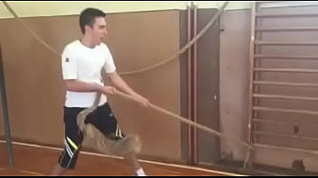 Preview 3 of Mom Lesson Sax Xxxxx - Stepson pulling a rope out of her ass