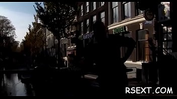 Preview 1 of Sara Jay Gangbang Front Her Son - Favourable dude gets his dick sucked hard by an amsterdam