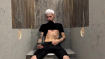 Preview 1 of Adik Kakak Indo - Tattooed faggot twink served strangers with his mouth and asshole through the glory hole 256