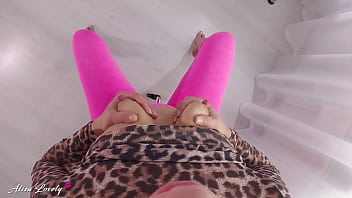 Preview 2 of Bhabhi Self Fingering In Saree - Dick Sucking Lesson by Sexy Babe in Leggings with Big Nipples - Female POV Blowjob