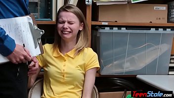 Preview 2 of School Repin - Crying small titted russian teen thief punish fucked