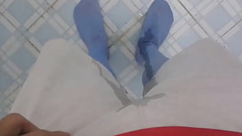 Preview 2 of Reshma Desi Blue Film - Piss in soccer socks