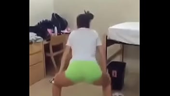 Preview 1 of Mom And Son 70s Movie - Teen twerking in tight spandex