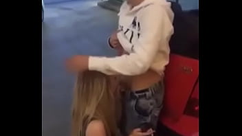 Preview 4 of Straight Video 10634 - Couples crazily doing blowjob on petrol pump