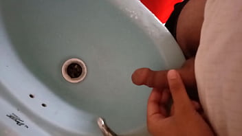 Preview 1 of W W Wx Xxv D - Me,  Peeing again..in the basin