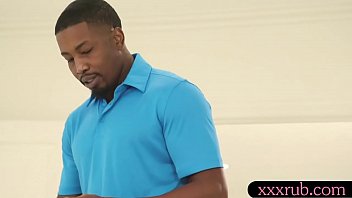 Preview 1 of Oidtrqoyv - Sexy blonde drilled by her black masseur