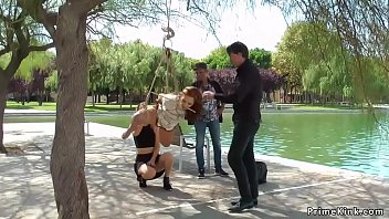 Preview 1 of Suleon - Euro slut whipped and caned in public