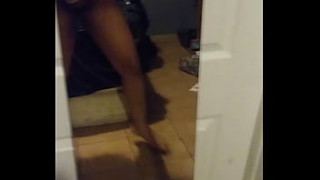 Preview 2 of Mom Boobs Son Aunt - Cum on mirror