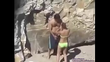 Preview 1 of Nude European Girl Sex Gif - Doggystyle Quickie Public Beach
