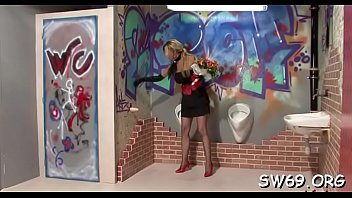 Preview 1 of Prona Sexy Movies Hd - Stunning slut rides and sucks big fake jock at gloryhole