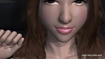 Preview 2 of Not Affect - Brunette hentai teen with amazing big tits gets her wet pussy fucked hard