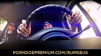Preview 1 of Public Cock Flashing Train - BUMS BUS - German teen blonde Gabi Gold picked up and banged in the bus