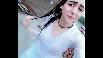 Preview 3 of Old Man Very Hot Sexi Video - Kashmiri girl salma enjoy rain