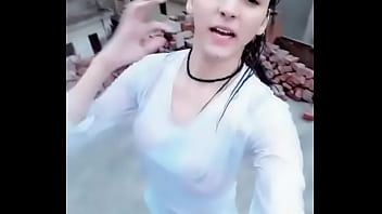 Preview 1 of Old Man Very Hot Sexi Video - Kashmiri girl salma enjoy rain