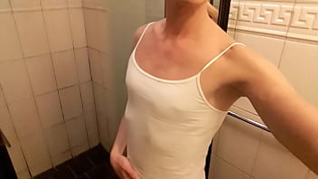 Preview 1 of Thai Piss Bukkake - Petite boy who loves girl clothing