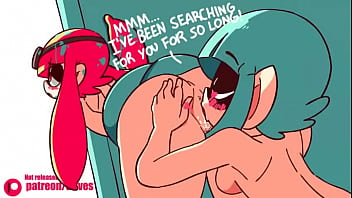 Preview 2 of Myanmay Xvideo - Splatoon Yuri Hentai