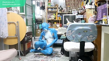 Preview 3 of Lilly Labeau Creampie - Digitmon Veemon Boy / Body Paint / 19 Years Old Extreme Fetish Cosplay #1