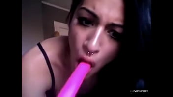 Preview 4 of Double Panties - Hot Tranny Just Chills And Sucks And Fucks A Dildo