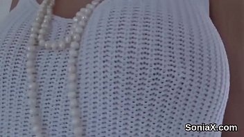Preview 2 of Sunny Leone Pornclip - Cheating english mature gill ellis displays her gigantic puppies