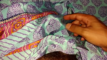 Preview 4 of Sexy Sister Forced - Neighbours satin saree cumshot