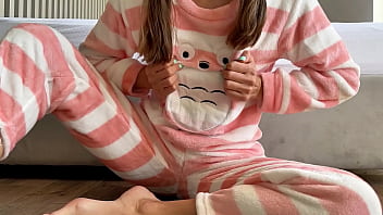 Preview 1 of Xxxvedio Site Comhtml - asian teen 18yo in pajamas masturbating small tits horny pussy and squirting orgasm