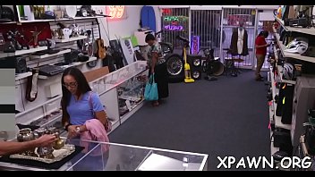 Preview 2 of Teen Age Oily - Non-professional is in the shop and she&#039_s getting rammed there