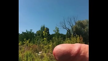Preview 2 of Dad Fuck Son Late Night - outdoor jerking