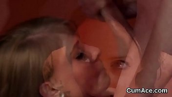 Preview 1 of Beautiful Mum Son F Video - Hot idol gets cumshot on her face gulping all the jizm