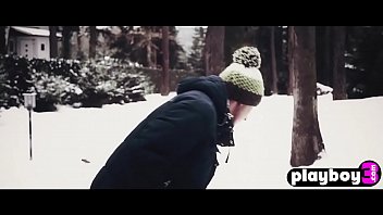 Preview 1 of Cristina Laken - Horny couple enjoyed in a sensual sex at a winter day