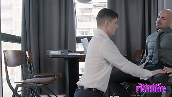 Preview 2 of Xxx Sunny London - Corporate Executive Operator,  Mr. Cabrera Alexandro fucks callboy Bastian Karim in his office!