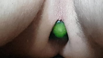 Preview 1 of Anjelica New Year Sex Party - Playing with cucumber in my anal