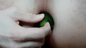 Preview 4 of Anjelica New Year Sex Party - Playing with cucumber in my anal